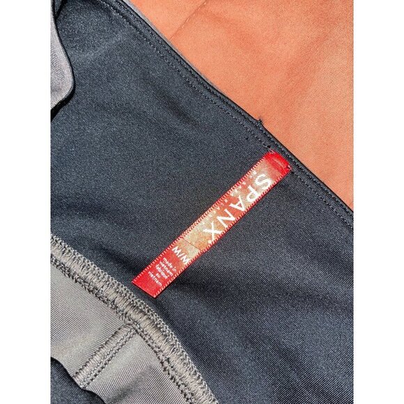 Spanx Moto Black Faux Leather Leggings High Rise Womens Size Medium - Picture 8 of 11